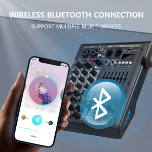 GAX-TDS4 4 kanal ses ses mikseri 99 etkileri 7 Band EQ USB PC oyun kayıt Blueteeth Dj karıştırma konsol masa için parti - Product Image 6