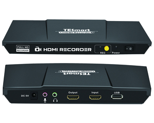 TESmart-grabador de vídeo digital con entrada HDMI para el hogar, dispositivo grabador DVR 1080P con entrada hdmi y salida de audio L/R, entrada de micrófono