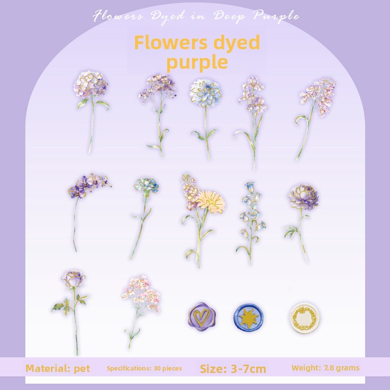 Infusion violette teinte aux fleurs