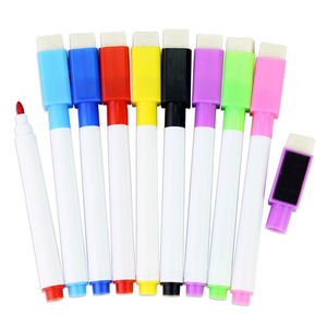 Rotuladores de borrado en seco Bolígrafos de pizarra blanca Punta de cincel 12 colores surtidos Paquete a granel con tinta de bajo olor es perfecto para la escuela - Product Image 3