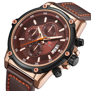 Reloj Hombre <span class=keywords><strong>MINI</strong></span> FOCUS MF0175G Herren Quarzuhren Echtes Leder armband Chronograph Leuchtende Zeiger Wasserdichte Business uhr