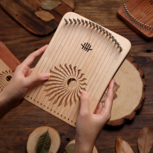Hluru Thumb Piano 17/31 <strong>Strings</strong> Wood Lyre Harp Leisure KaLyre Liras Small Stringed Musical Instruments for Music Lover - Product Image 1