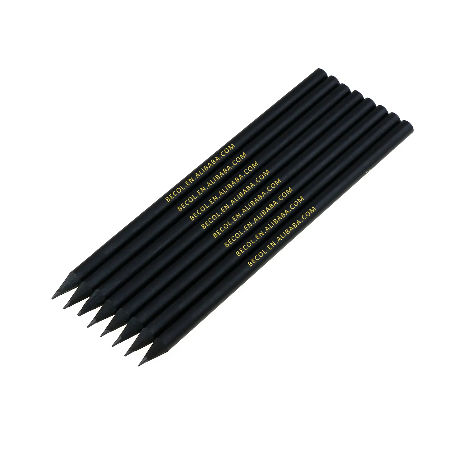 Promotional lead pencils Custom Logo 7 inch black wood pencil for student