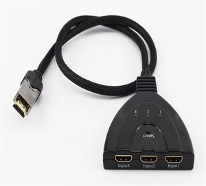 Conmutador HDMI 3X1 original de fábrica OEM para integración audiovisual profesional Conmutador HDMI Pigtail - Product Image 3