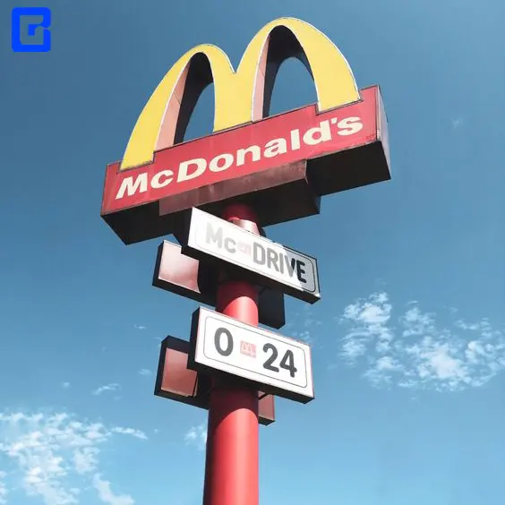 Fabricantes Personalizable Metal Pylon Signage McDonald's Outdoor Pylon Pole Totem