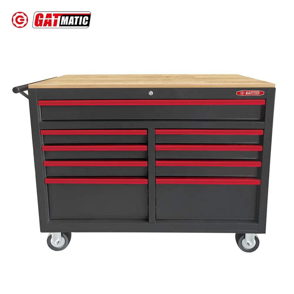 Car Repair Mobile Rolling Industrial Work Bench Tool Trolley Cabinets Heavy Duty Workshop With Hand Tools