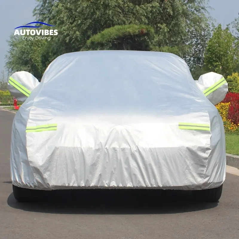 PEVA/feuille d'aluminium/Oxford Durable tissu extrême carrosserie couverture de voiture extérieur Pe couverture de voiture couverture solaire pour voiture voiture sit couverture