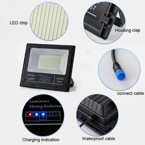 40W 60W 100W 200W 400W Lámpara de patio solar IP67 Luz de inundación solar con función lineal - Product Image 4