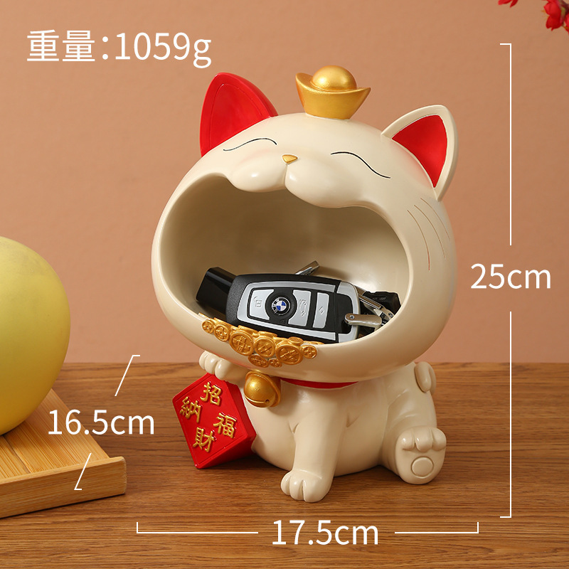 Chat porte-bonheur - Ornement de rangement