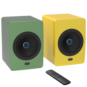 Altavoces de estantería Bluetooth 5,0 100W X 2 altavoces de TV alimentados con controlador coaxial altavoces giratorios con entrada auxiliar óptica - Product Image 1