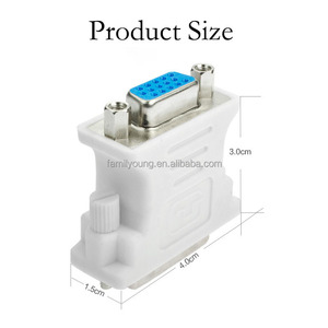 <strong>DVI</strong> to <strong>VGA</strong> Adapter <strong>DVI</strong>-I Male 24+5 Pin to <strong>VGA</strong> Female Adapter HD Video Graphics Card Converter for PC HDTV Projector - Product Image 3