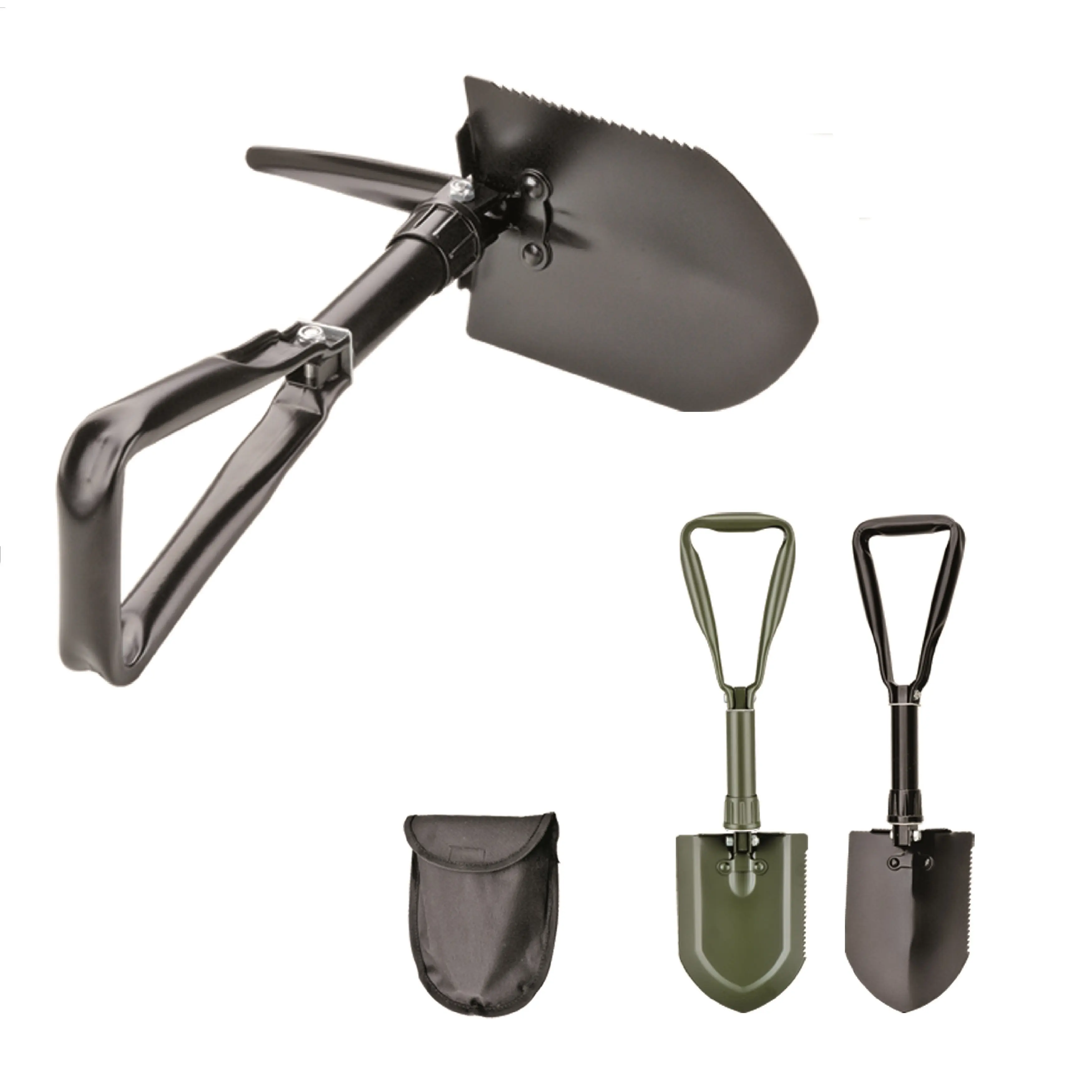 303G Folding Survival Shovel、Camping Tactical Shovel w/Pick - Heavy Duty、Entrenching ToolためOff Road、Camping、Gardening、Beach