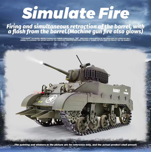 G2080 RCタンク1/16スケール2.4ghz米国M5A1 Stuartライトタンクリモートコントロールタンク音とライト付き - Product Image 2