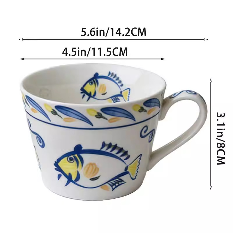 Yellow croaker pattern-mug