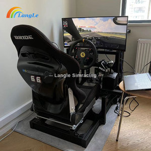 Fórmula de instalación simple, simulación de coche de carreras, soporte de asiento de cabina, teclado, freno de mano, simulador de juego de conducción