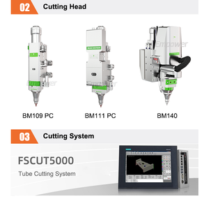 Macchina da taglio automatica per tubi in metallo con Laser a fibra CNC macchina da taglio per alimentazione automatica con supporto rotante formati AI BMP PLT Yaskawa - Product Image 5