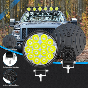 ハイパワーIP68最も明るい13WATVUTVカー4X4トラックドライビングスポットライト12V24VラウンドライトバーオフロードLEDワークライト - Product Image 4