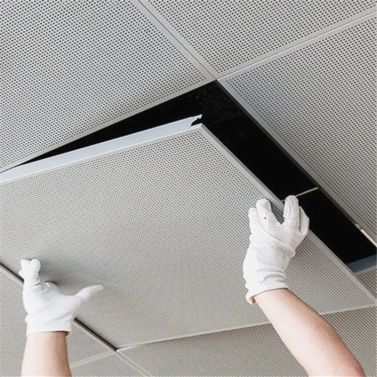 Venda quente de alumínio do teto de metal quadrado de alumínio Clip em telhas do teto para a decoração do escritório