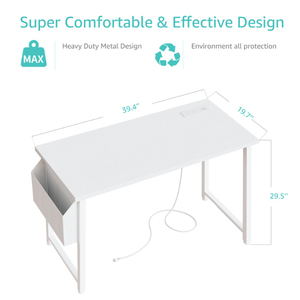 SAMKAI DNZ-7 <strong>Computer</strong> Desk Adults Room Ergonomic Black Adjustable Height Mechanical Executive Space Saving Shelf <strong>Notebook</strong> - Product Image 6