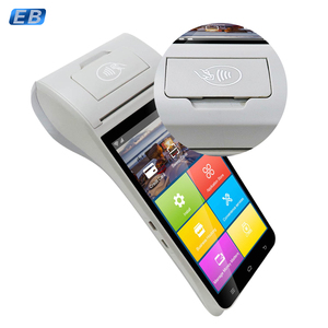 Dispositivo POS Android compacto POS de mano con pantalla de 5,5 pulgadas, cámaras duales, procesador de cuatro núcleos NFC, impresión térmica MPOS - Product Image 3