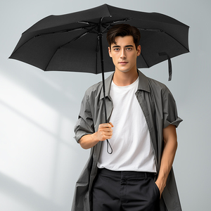Shenzhen Factory Good Quality Simple <strong>Plain</strong> <strong>Color</strong> Design Customized logo Printing Automatic Open 21''*8k 3 <strong>Fold</strong> <strong>Umbrella</strong> - Product Image 2