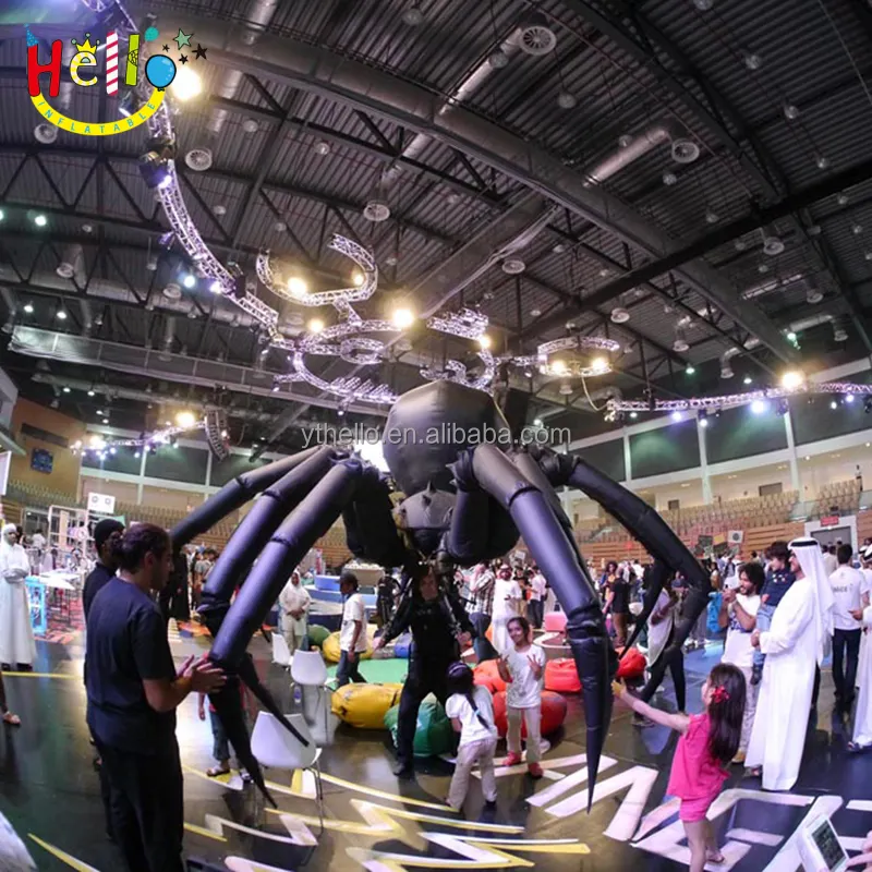 Araña inflable colgante para Halloween, monstruo gigante, serpiente, calabaza, fantasma