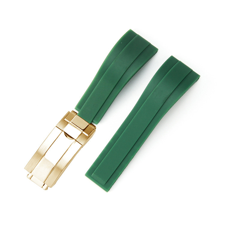 Green band-gold buckle