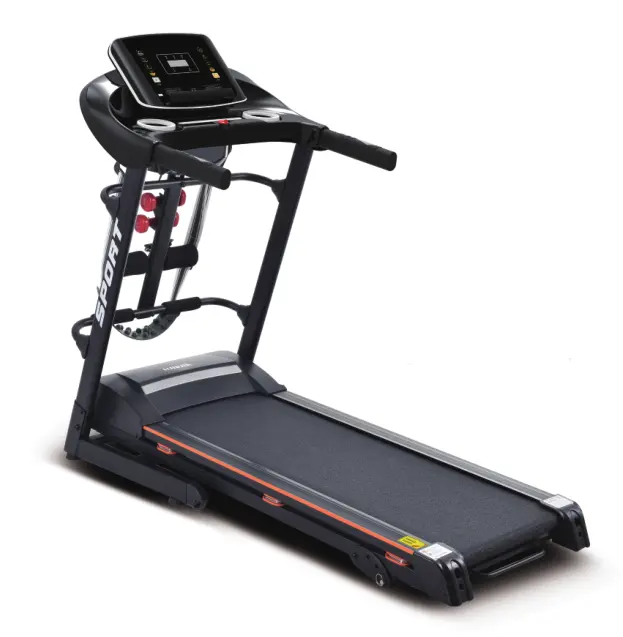 Máquina de Fitness con pantalla LED para el hogar, cinta de correr eléctrica plegable, con 12 programas preinstalados, peso máximo de 100kg