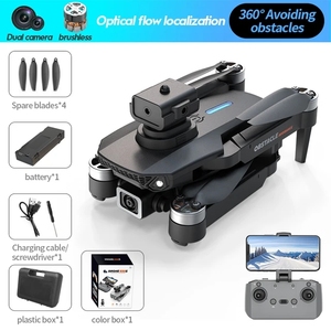 リモコンE88S 4k HDデュアルカメラ360 ° 障害物回避WIFI FPVブラシレスクアッドコプターヘリコプター - Product Image 2