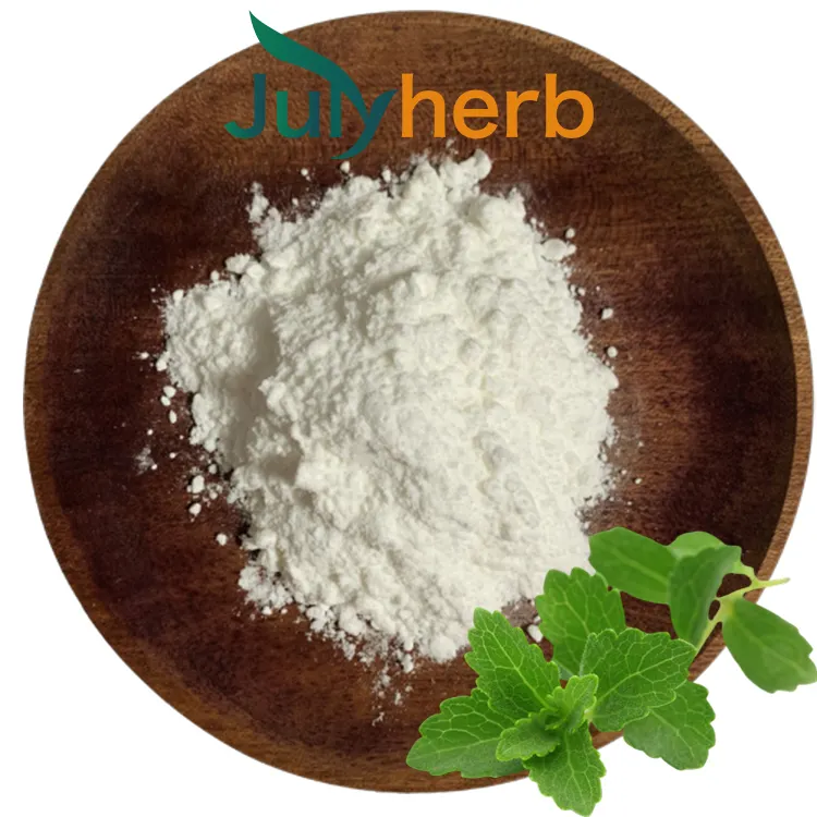 Julyherb gute Qualität getrocknete Stevia-Blätter Extrakt Steviosiden Pulver 80% Süßstoff Stevia reba97