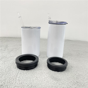 Çift iki fonksiyon süblimasyon 12oz soğutucu Tumbler Combo olabilir iki kapaklı 304 çift duvarlı paslanmaz çelik yalıtımlı kupa - Product Image 5