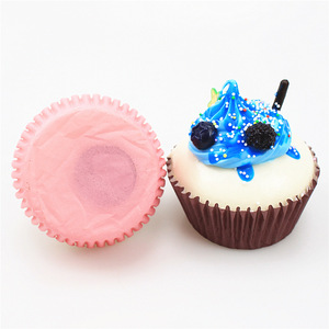 Yavaş ribaund simülasyon modeli 7cm krem kağıt cupcake ekmek dekompresyon oyuncak buzdolabı sticker dekorasyon tutam ve sıkmak - Product Image 4