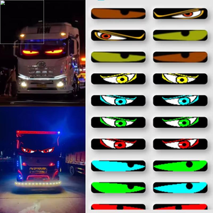 Carlightz แอปอัจฉริยะตั้งโปรแกรมได้ DIY LED RGB สีโกรธตาแผงแสดงผลเคลื่อนไหวสำหรับรถยนต์รถบรรทุกอุปกรณ์เสริมแสงปีศาจ