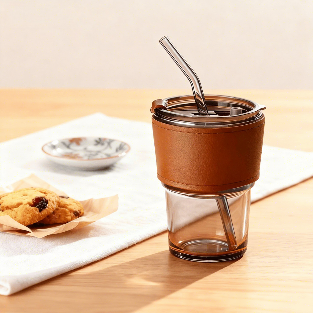 Ceniza de taza con mango de bambú suave