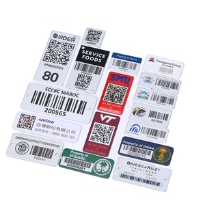 Etiqueta de activos de propiedad láser códigos de barras QR personalizados Impresión de metal Etiqueta de códigos de barras QR con pegatina de serie - Product Image 6