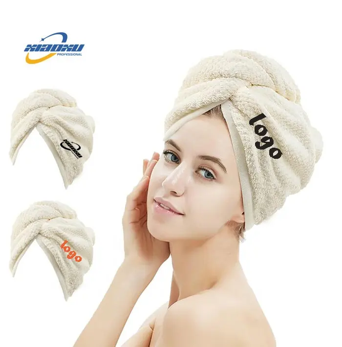 Sıcak satmak süper emici kıvırcık kadınlar duş uzun kalın saç hızlı kuru mikrofiber türban saç havlu