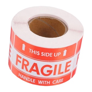1000 Sheets &quot;Handle With Care&quot; Warning Stickers Strong <strong>Adhesion</strong> &quot;This Side <strong>Up</strong>&quot; Labels Logistic Fragile Stickers Manufacturer - Product Image 1