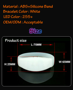 Ca sĩ buổi hòa nhạc Silicone điều khiển từ xa nhấp nháy LED Vòng đeo tay điều khiển <span class=keywords><strong>DMX</strong></span> 512 đài phát thanh dây đeo cổ tay Led Stick âm thanh kích hoạt - Product Image 4