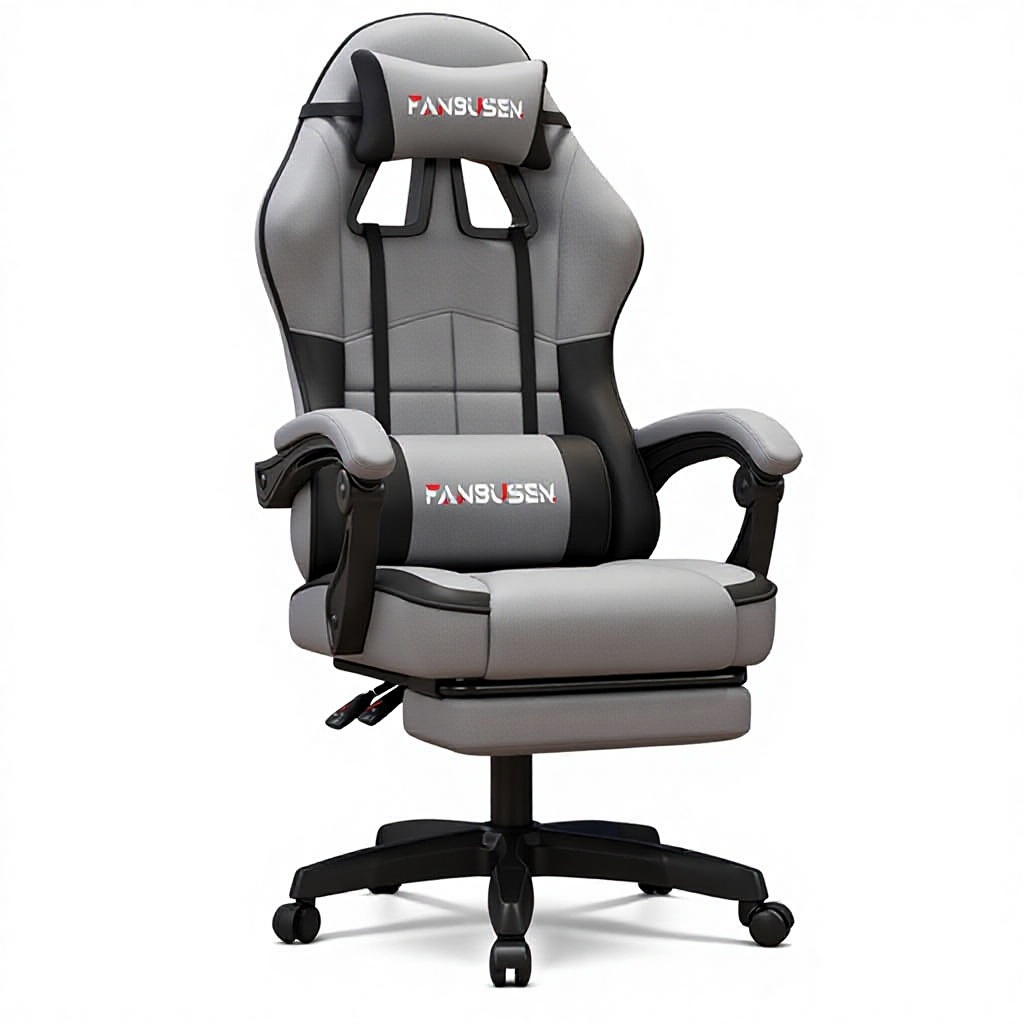 Black and Gray+Footrest