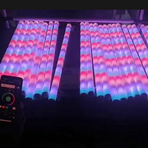 Artnet Matrix DC24V program pixel 28W 360 gradi 5050 SMD RGB IC 3D digital RGB LED tubi con controller K1000C con gancio