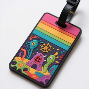Bán buôn biểu tượng tùy chỉnh du lịch cao su TAG Silicone nhãn ID mềm PVC hành lý Tag cho túi - Product Image 3