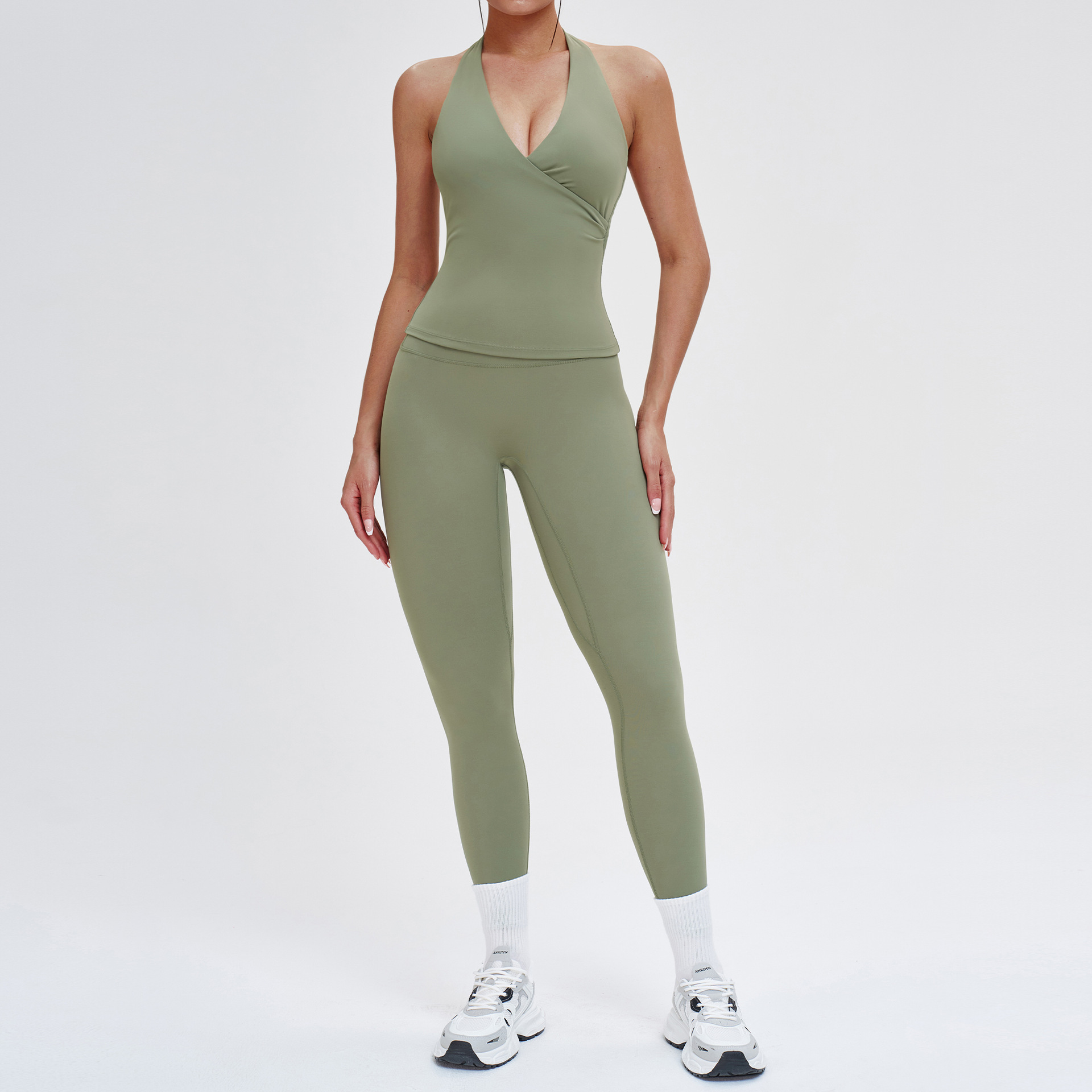 3109vest+8519leggings:light army-green