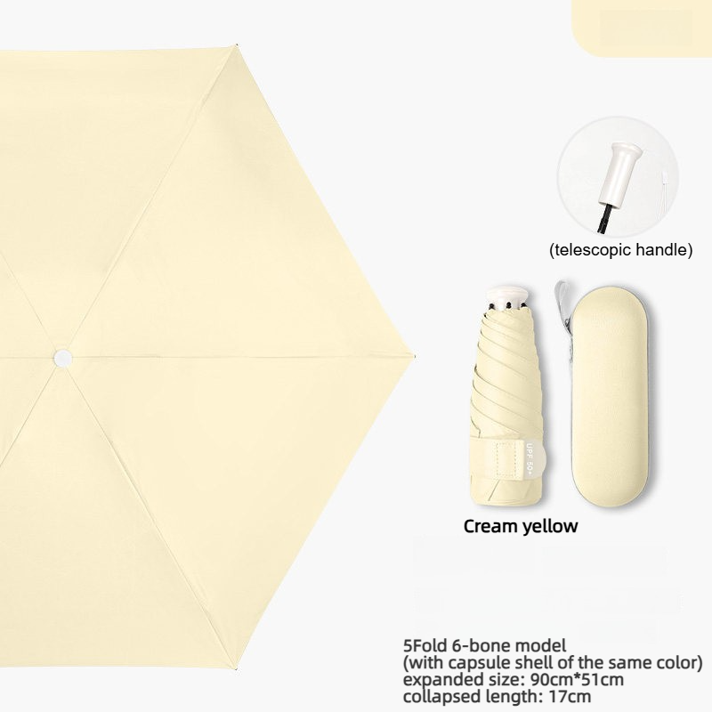 Retractable Handle Cream Yellow +Capsule Shell