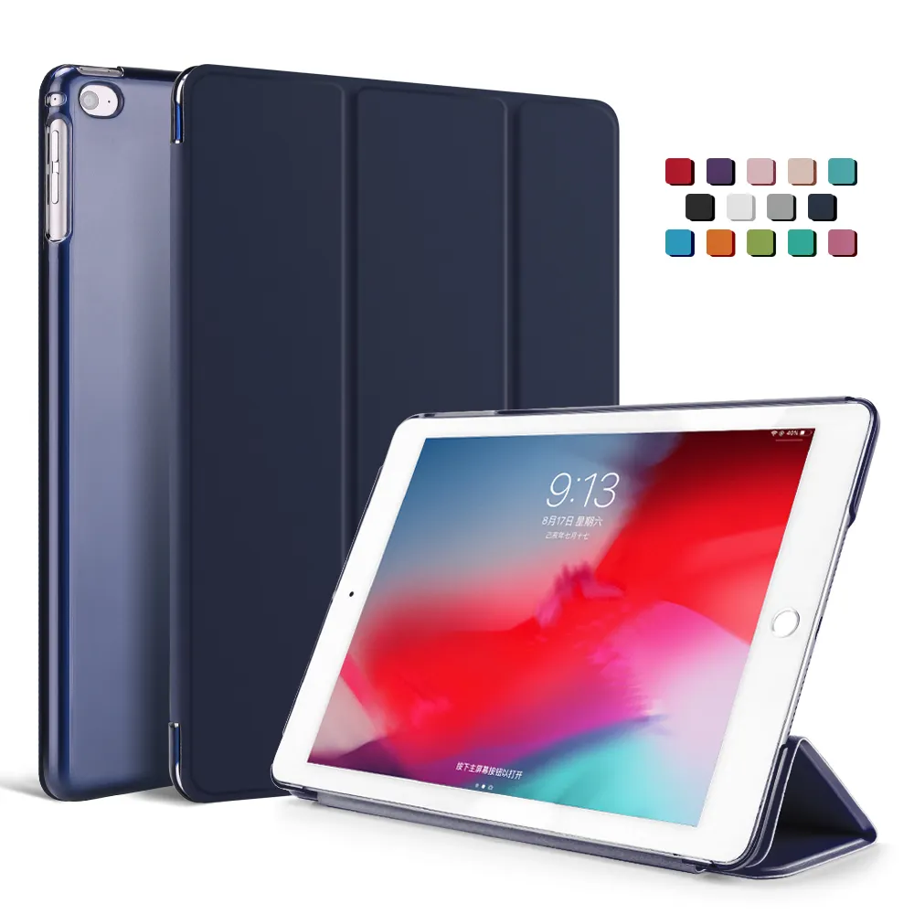 Funda con soporte magnético de cuero de alta demanda para iPad 9,7 2018, funda para tableta de PC a prueba de golpes para iPad AIR1 2, funda con tapa inteligente