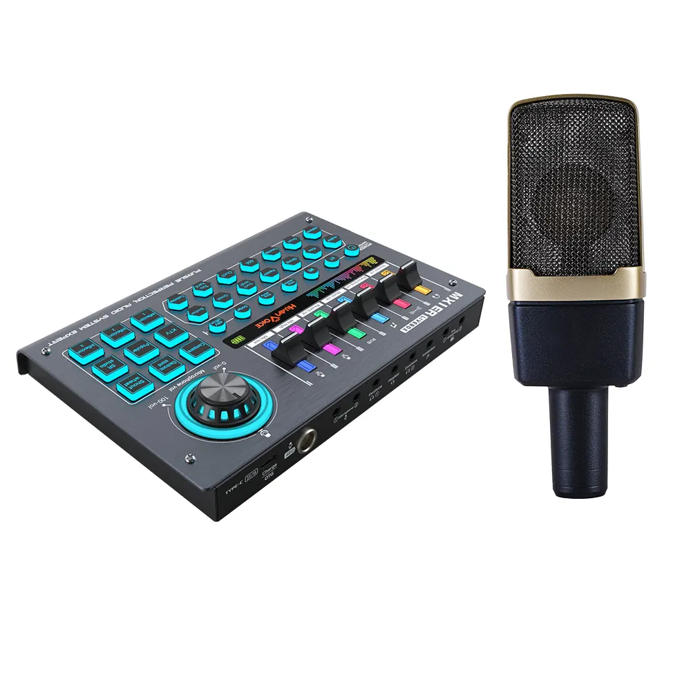 Nexest Haoyu V-M18 XLR microfono 3 in 3 registrazione Podcast Audio scheda Audio per il gioco vivente