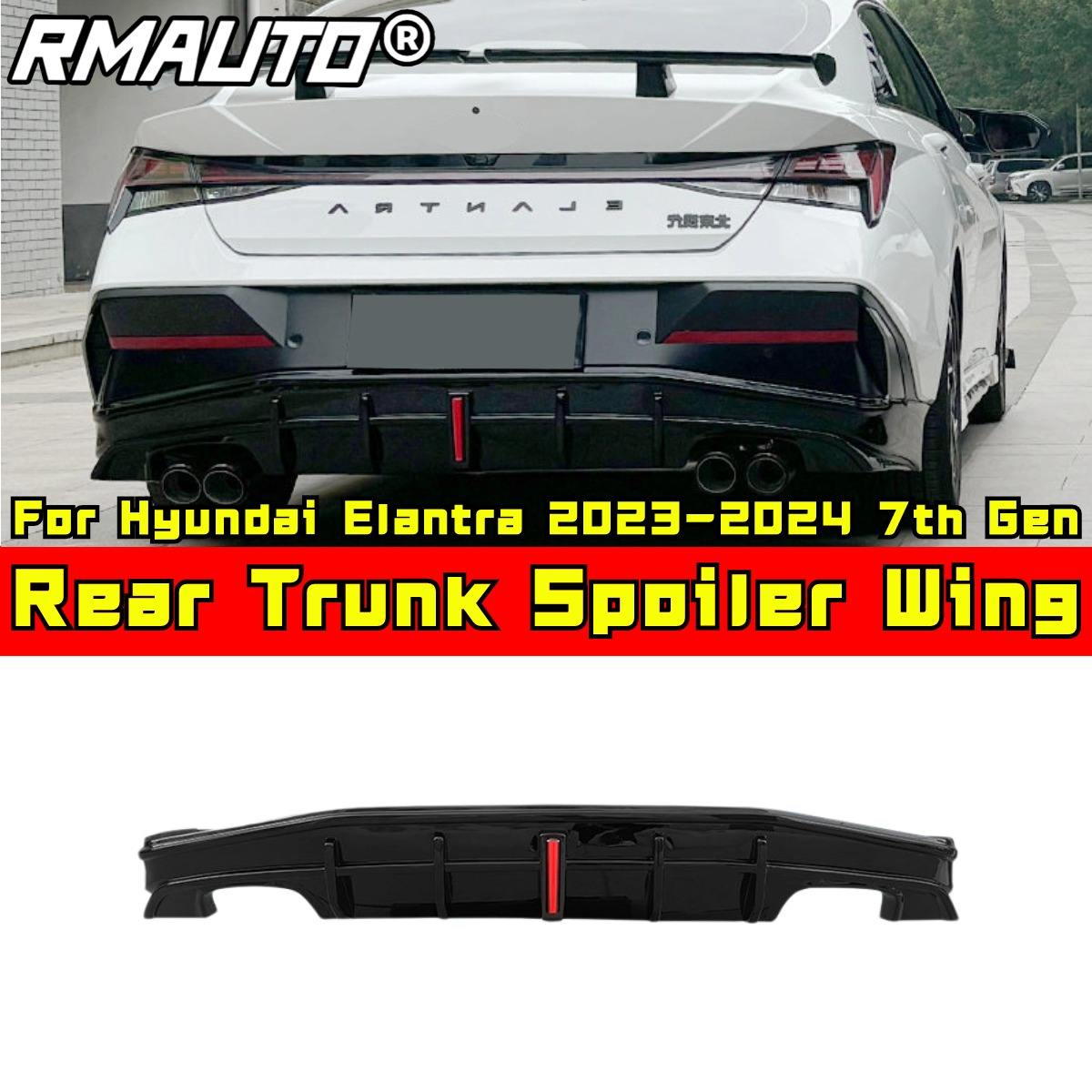 Alerón trasero del maletero + Tubo de escape