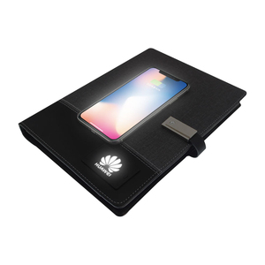 <strong>2025</strong> New <strong>Design</strong> <strong>Custom</strong> LED Light logo A5 Size 8000mah Wireless Charger Power Bank Diary <strong>Notebook</strong> with USB - Product Image 1