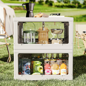 Modern Design Outdoor Camping Storage Box with Large Capacity Transparent Side Door <strong>Free</strong> Shipping for Car <strong>Trunk</strong> Folding Storage - Product Image 1