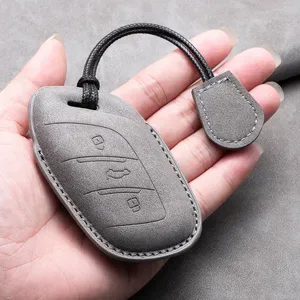 Araba için uzaktan anahtar kılıfı kabuk mgwe MG4 2023 MG6 RX5 I6 I5 RX3 rerx5 MG ZS EV EZS HS EHS 2019 2020 deri anahtarlık - Product Image 3