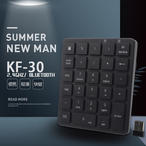 Teclado numérico inalámbrico, 28 teclas, Mini almohadilla numérica recargable de contabilidad financiera portátil para ordenador portátil de escritorio, PC, Surface Pro